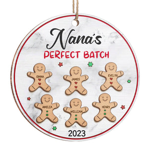 The Perfect Batch - Family Personalized Custom Ornament - Wood Round Shaped - Christmas Gift For Family Members