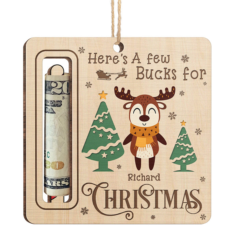 Santa's Cutest Elf - Family Personalized Custom Ornament, Money Holder - Wood Custom Shaped - Christmas Gift For Family Members