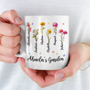 Grandma's Garden - Family Personalized Custom Mug - Gift For Grandma