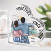 We've Been Together Since - Couple Personalized Custom Heart Shaped Acrylic Plaque - Gift For Husband Wife, Anniversary