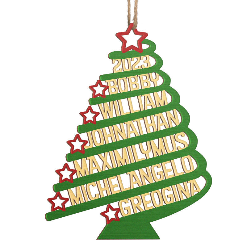 Spread The Holiday Cheer - Family Personalized Custom Ornament - Wood Custom Shaped - Christmas Gift For Family Members