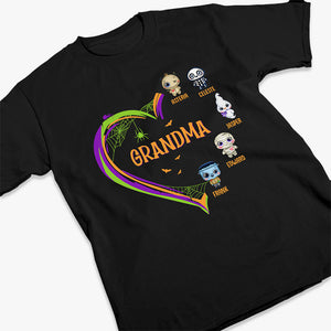 Grandma And Grandkids Halloween's Perfect Pair - Family Personalized Custom Unisex T-shirt, Hoodie, Sweatshirt - Halloween Gift, Gift For Grandma