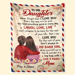 Ma précieuse fille - Couverture familiale personnalisée - Cadeau d'anniversaire de maman, grand-mère