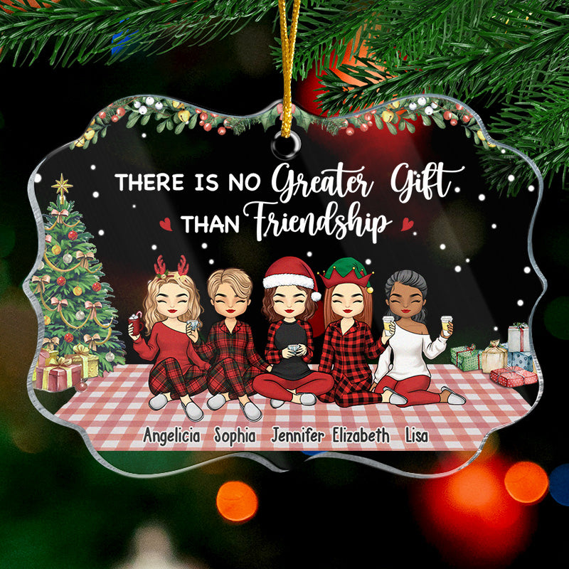 We're More Than Friends - Bestie Personalized Custom Ornament - Acrylic Benelux Shaped - Christmas Gift For Best Friends, BFF, Sisters