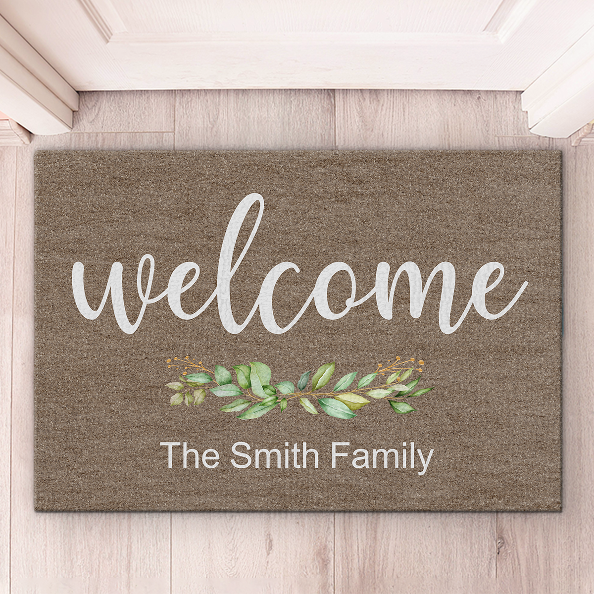 Welcome Home - Family Personalized Custom Home Decor Decorative Mat - House Warming Gift For Family Members