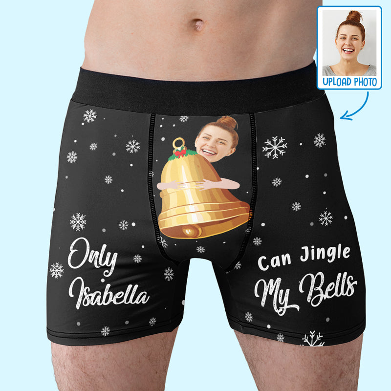 Custom Photo Only You Can Jingle These Bells - Funny Personalized Custom  Boxer Briefs, Men's Boxers - Christmas Gift For Boyfriend, Husband