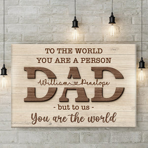 I Love You Papa - Family Personalized Custom Horizontal Canvas - Birthday Gift For Dad, Grandpa