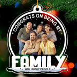 Custom Photo Make It A December To Remember - Family Personalized Custom Ornament - Acrylic Snow Globe Shaped - Christmas Gift For Siblings, Brothers, Sisters, Cousins, Friends, Coworkers