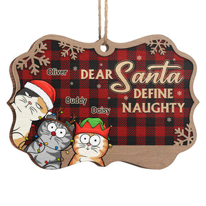 Dear Santa Don't Forget The Cat - Cat Personalized Custom Ornament - Wood Benelux Shaped - Christmas Gift For Pet Owners, Pet Lovers
