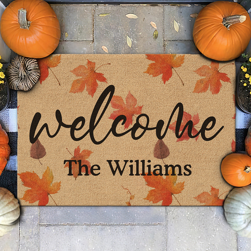 Home Sweet Home, Blessed And Thankful - Family Personalized Custom Home Decor Decorative Mat - Halloween Gift For Family Members