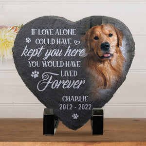 Custom Photo You Would Have Lived Forever - Memorial Personalized Custom Memorial Stone - Sympathy Gift, Gift For Pet Owners, Pet Lovers