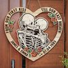 You Have Me Until My Last Breath - Couple Personalized Custom Heart Shaped Home Decor Wood Sign - House Warming Gift For Husband Wife, Anniversary