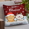 Meowy Christmas - Cat Personalized Custom Pillow - Christmas Gift For Pet Owners, Pet Lovers