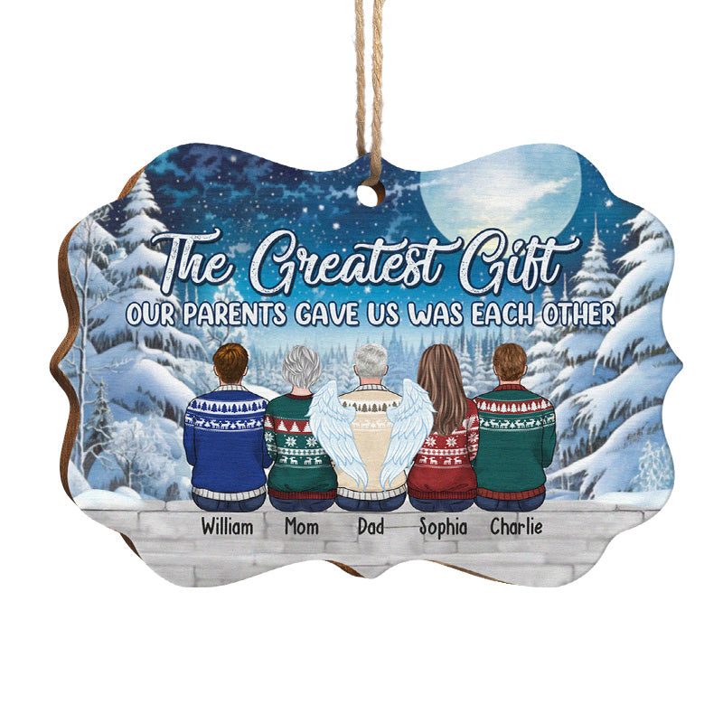 Life's Greatest Blessing - Family Personalized Custom Ornament - Wood Benelux Shaped - Christmas Gift For Family Members