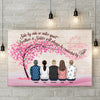 We'll Always Be Connected By Heart - Family Personalized Custom Horizontal Canvas - Gift For Siblings, Brothers, Sisters