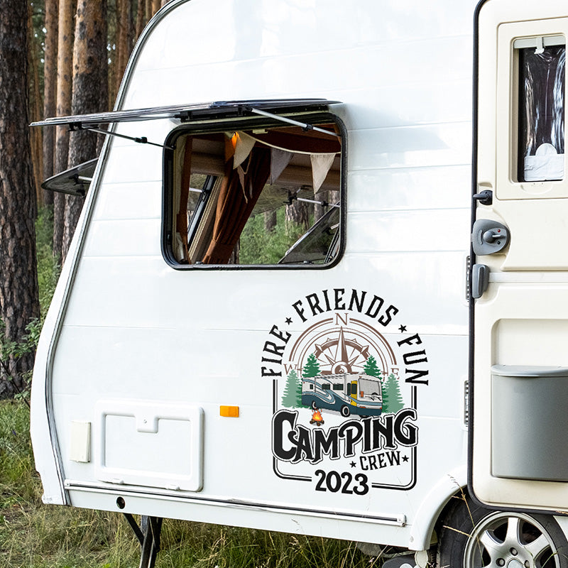Our Camping Crew - Camping Personalized Custom RV Decal - Gift For Camping Lovers