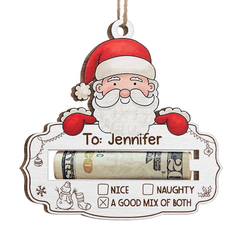 Personalized From Santa Wood Gift Tag