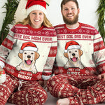 Best Dog Mom Ever - Personalized Custom Unisex Ugly Christmas Sweatshirt, Wool Sweatshirt, All-Over-Print Sweatshirt - Gift For Dog Lovers, Pet Lovers, Christmas Gift