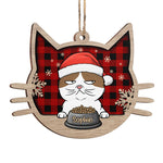 Custom Name Christmas Cat Gifts for Cat Lovers - Personalized Ornament