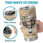 Sit By The Camp Fire - Camping Personalized Custom Tumbler - Gift For Camping Lovers, Pet Owners, Pet Lovers