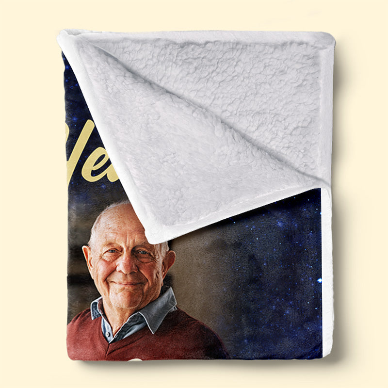 Custom Photo This Is A Hug From Heaven - Memorial Personalized Custom Blanket - Christmas Gift, Sympathy Gift For Family Members