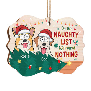 We Are On The Naughty List - Dog Personalized Custom Ornament - Wood Benelux Shaped - Christmas Gift For Pet Owners, Pet Lovers