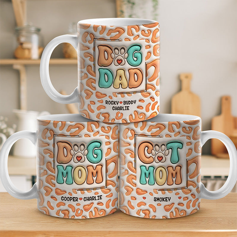 Merry Christmas Santa Paws - Dog & Cat Personalized Custom 3D Inflated Effect Printed Mug - Christmas Gift For Pet Owners, Pet Lovers