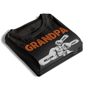 The Best Dads Get Promoted To Grandpa - Family Personalized Custom Unisex T-shirt, Hoodie, Sweatshirt - Father's Day, Birthday Gift For Grandpa