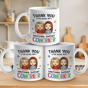 You're The Reason I Don't Punch People At Work - Coworker Personalized Custom Mug - Gift For Coworkers, Work Friends, Colleagues