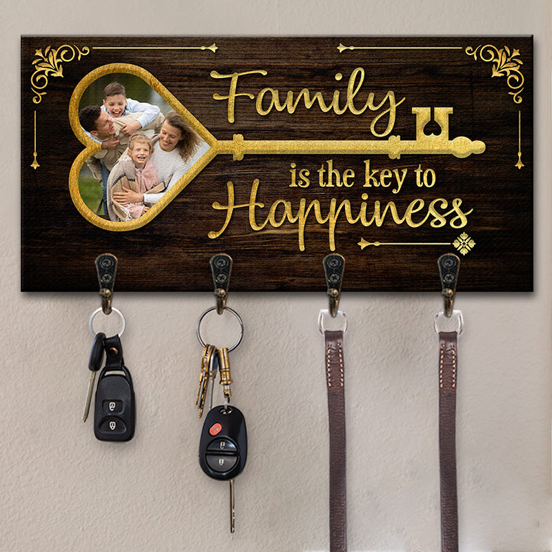 Custom Photo Our Life, Our Story, Our Home Family Personalized Custom Home  Decor Key Hanger, Key Holder House Warming Gift For Family Members, Personalized Key Holder Wall