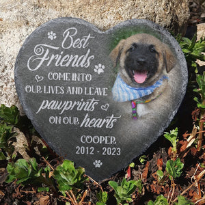 Custom Photo Best Friends Come Into Our Lives - Memorial Personalized Custom Memorial Stone - Sympathy Gift, Gift For Pet Owners, Pet Lovers