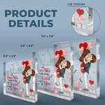 Custom Name Romantic Couple Gifts - Personalized Shaped Acrylic Plaque