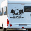 Life Is Better Around The Campfire - Camping Personalized Custom RV Decal - Gift For Husband Wife, Camping Lovers