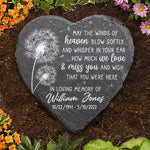 Custom Name Dandelion Memorial Tribute - Personalized Memorial Stone