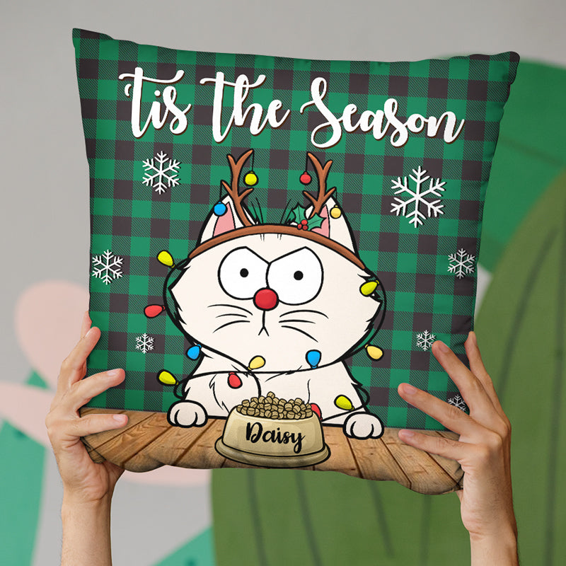 Meowy Catmas - Cat Personalized Custom Pillow - Christmas Gift For Pet Owners, Pet Lovers