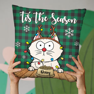 Meowy Catmas - Cat Personalized Custom Pillow - Christmas Gift For Pet Owners, Pet Lovers