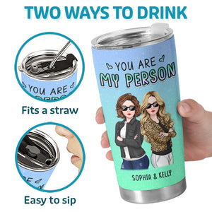Here's Another Year Of Laughing Together - Bestie Personalized Custom Tumbler - Gift For Best Friends, BFF, Sisters