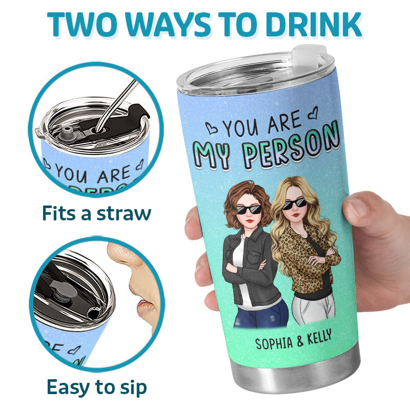 Here's Another Year Of Laughing Together - Bestie Personalized Custom Tumbler - Gift For Best Friends, BFF, Sisters