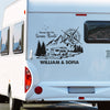 Home Is Where We Park It - Camping Personalized Custom RV Decal - Gift For Husband Wife, Camping Lovers