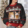 Custom Photo Born To Be A Cat Dad - Cat Personalized Custom Ugly Sweatshirt - Unisex Wool Jumper - Christmas Gift For Pet Owners, Pet Lovers
