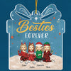 Best Friend Till The End - Bestie Personalized Custom Ornament - Acrylic Gift Box Shaped - Christmas Gift For Best Friends, BFF, Sisters