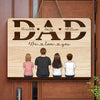 We Love You Daddy - Family Personalized Custom Rectangle Shaped Home Decor Wood Sign - House Warming Gift For Dad