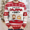 This Is My Pawjama Shirt - Cat Personalized Custom Ugly Sweatshirt - Unisex Wool Jumper - Christmas Gift For Pet Owners, Pet Lovers