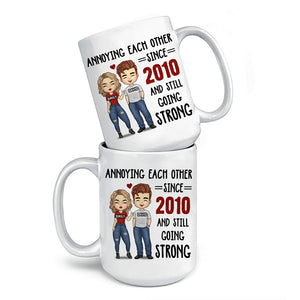 Growing Old Together Stay Young At Heart - Couple Personalized Custom Mug - Gift For Husband Wife, Anniversary