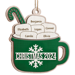 Custom Name Christmas Hot Cocoa Family Gifts - Personalized Ornament