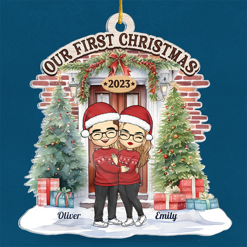 True Love Never Gets Old - Couple Personalized Custom Ornament - Acrylic Custom Shaped - Christmas Gift For Husband Wife, Anniversary