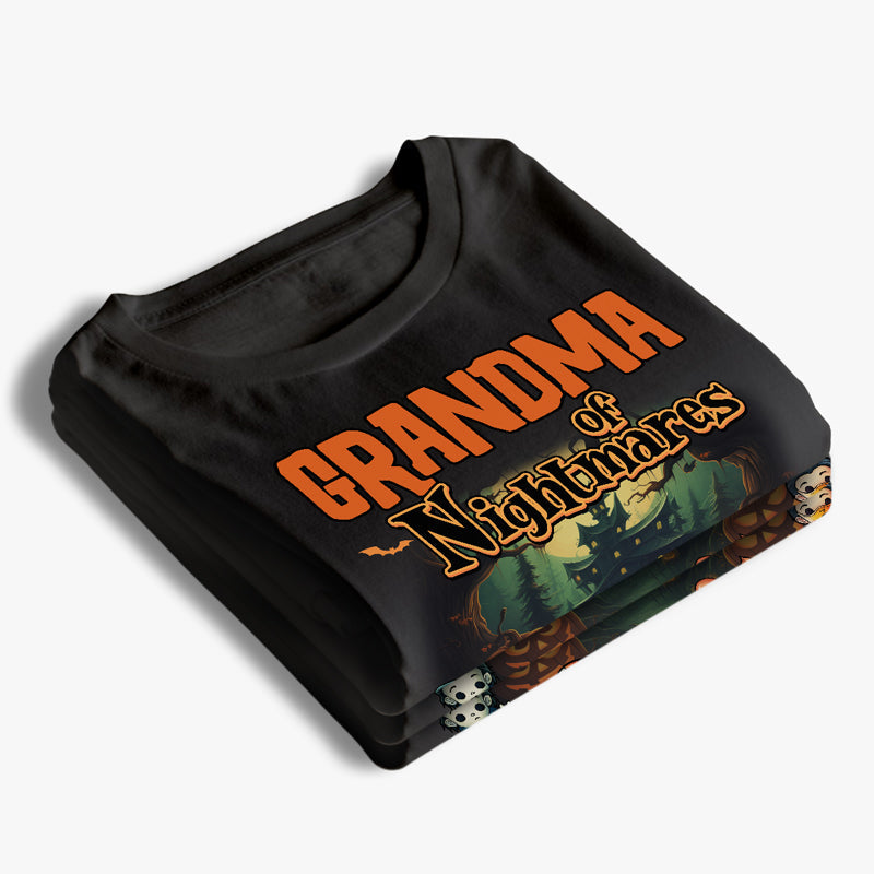 Grandma Of Nightmares - Family Personalized Custom Unisex T-shirt, Hoodie, Sweatshirt - Halloween Gift For Grandma