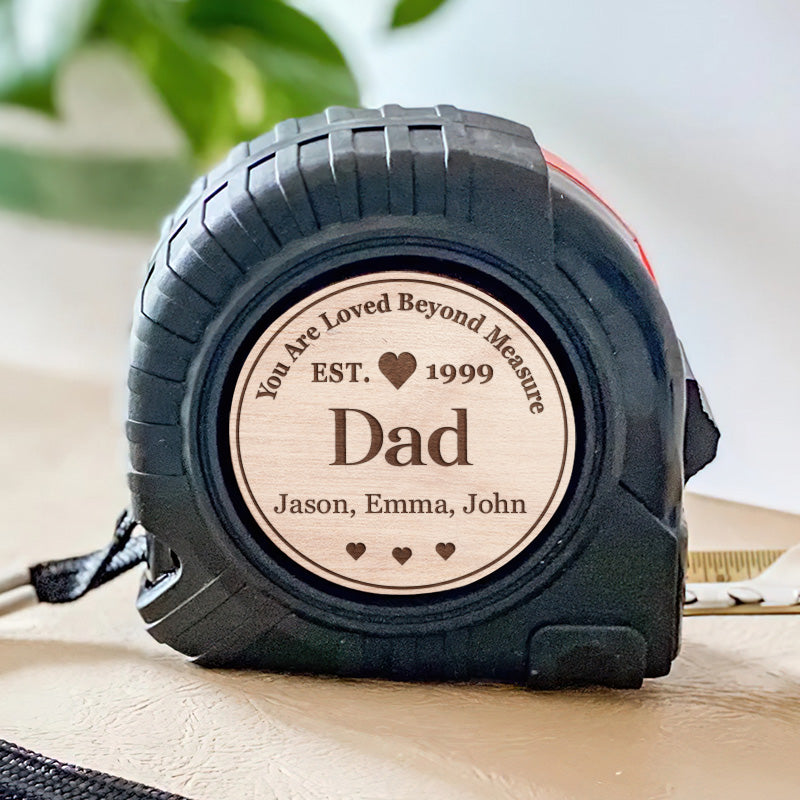 Personalized Tape Measure - Dad Raised Fist Hand Tape Measure, Custom Kids  Names Gift For Daddy, Best