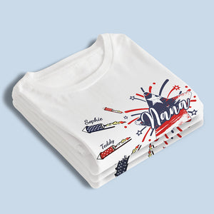 Baby, You’re A Firework - Family Personalized Custom Unisex Patriotic T-shirt, Hoodie, Sweatshirt - Independence Day, 4th Of July, Birthday Gift For Grandma