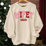 Where There Is Love There Is Life - Couple Personalized Custom Unisex Sweatshirt With Design On Sleeve - Gift For Husband Wife, Anniversary